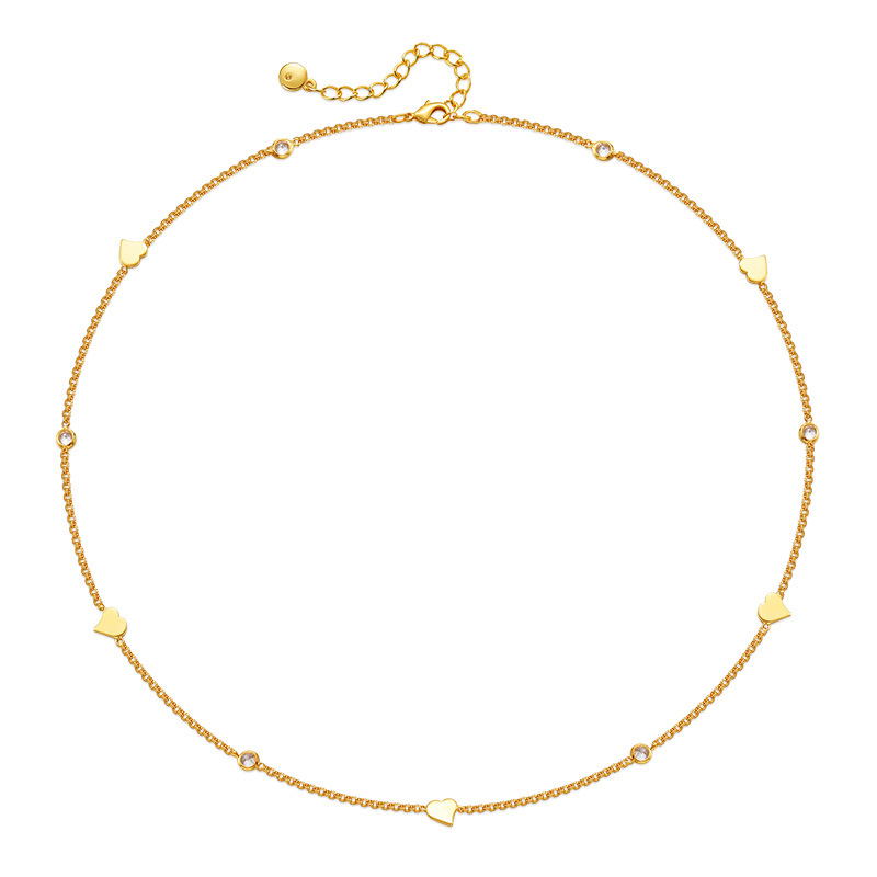 Simple Style Solid Color Copper Plating Chain Gold Plated Necklace display picture 1