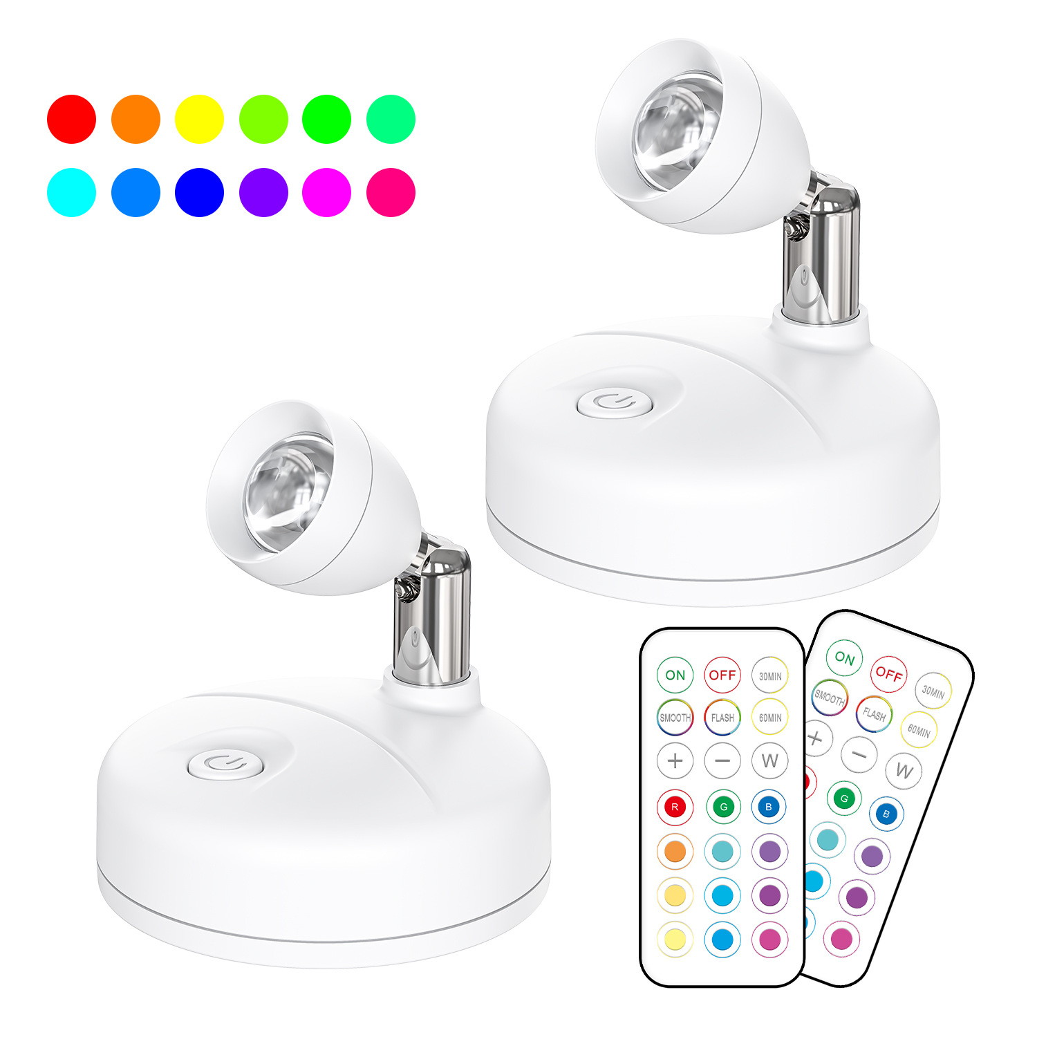 13-color RGB de control remoto inalámbrico proyector del Gabinete transfronterizo ángulo ajustable atmósfera LED Pat Luz de La Noche