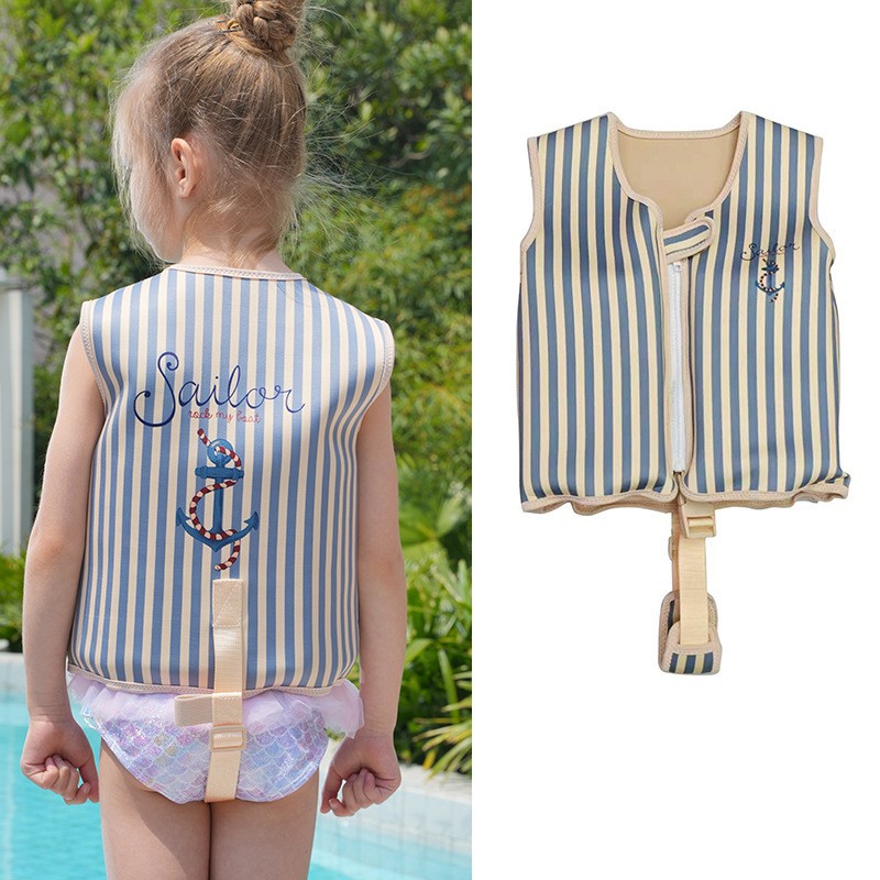 子供用インフレータブル浮力ベスト、女の赤ちゃん、初心者水泳浮力ベスト、ライフジャケット、男女兼用水泳補助具