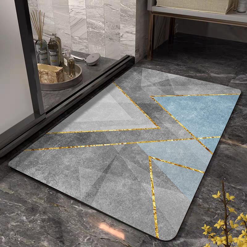 Estera de puerta de entrada de estilo de lujo ligero Puerta de baño absorbente fácil de secar alfombra de piso hogar antideslizante alfombra de piso de barro de diatomeas se puede enviar en nombre