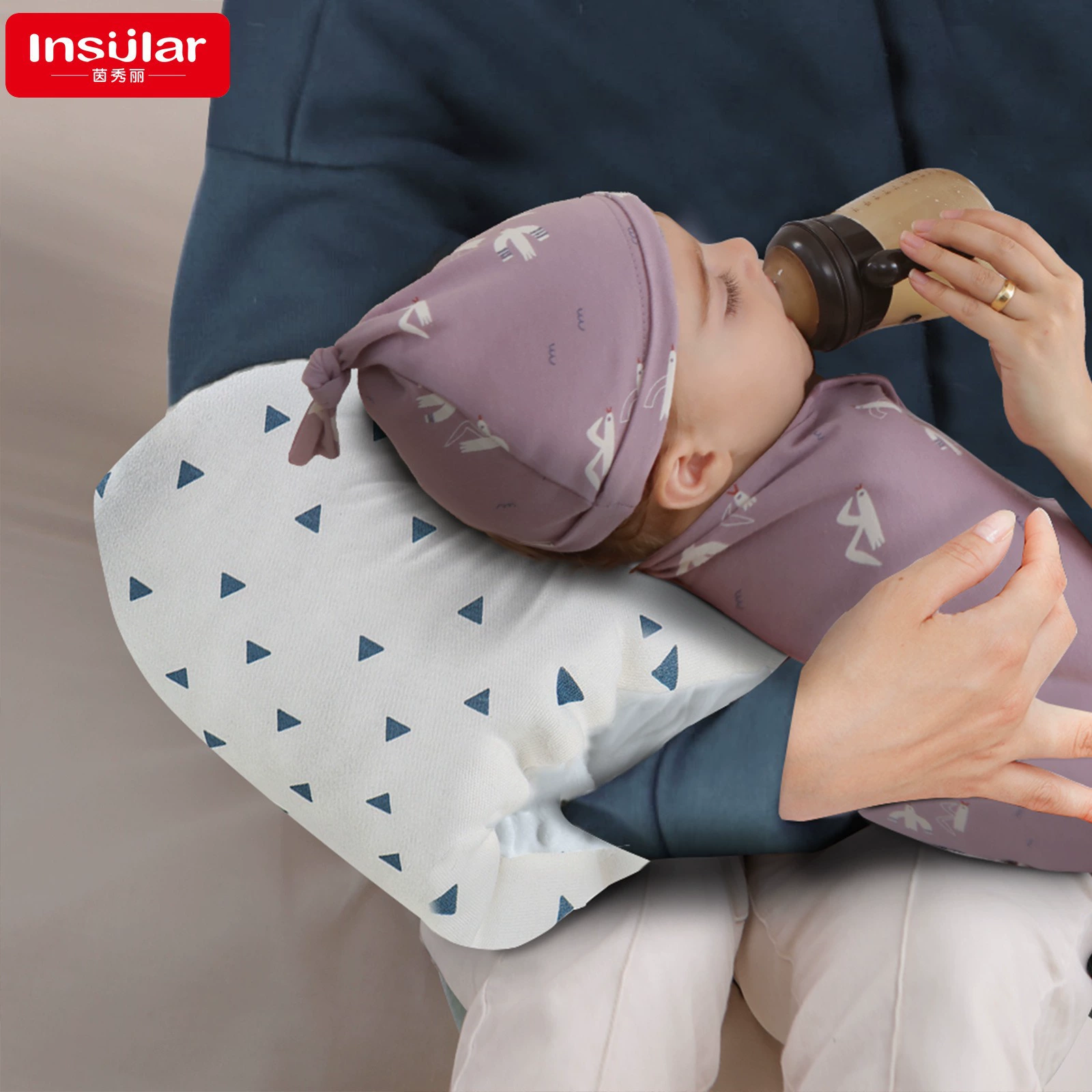 Инь Xiuli хлопок шерсть утолщение мягкая и удобная детская подушка для кормления