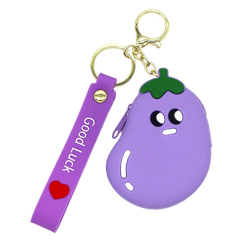 Nuevo mini fruta monedero ins estudiante lindo bolsa de almacenamiento de monedas de dibujos animados de silicona caso clave en stock