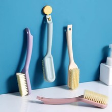 新款鞋刷长柄衣服刷马卡龙色软鞋刷软毛刷子可悬挂式清洁刷厨卫刷