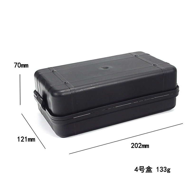 Caja de plástico brillante de Romén Caja de herramientas PP Caja de reparación de herramientas de empaque de almacenamiento de linterna Caja de regalo negro verde