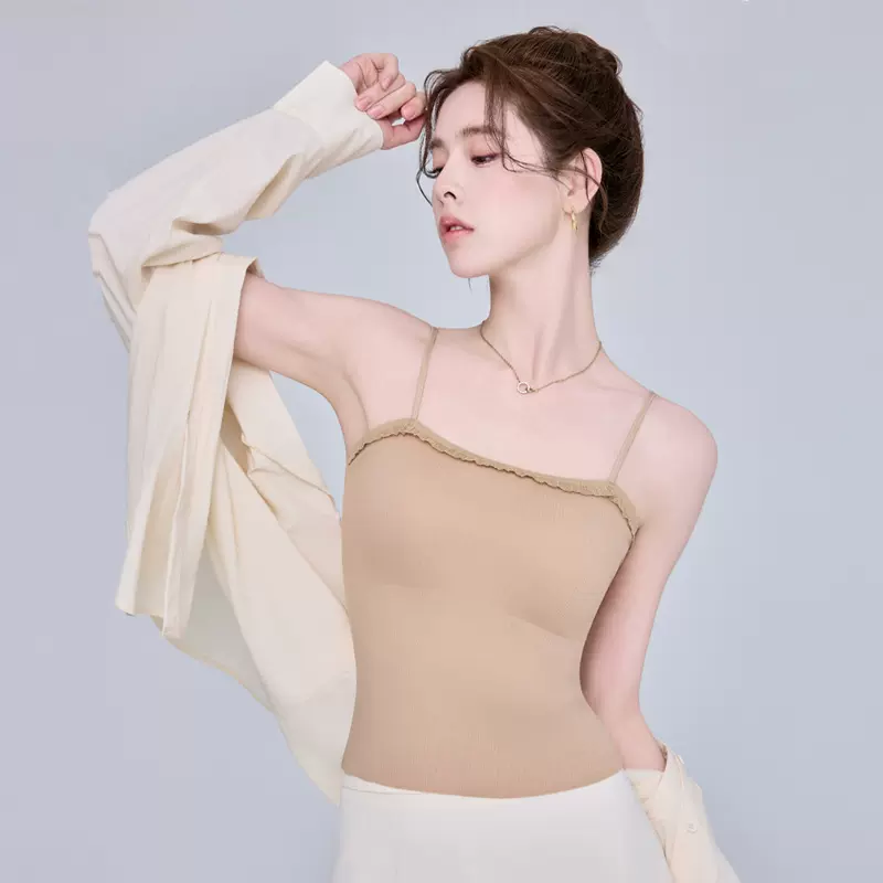 吊带背心内搭打底外穿无痕美背带胸垫外搭外出百搭女士背心8874
