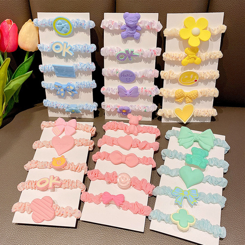Korean children's hair tie elastic hairband cute girls' large hair ribbon hair tie for babies, non-hair damaging, good elasticity hair tie