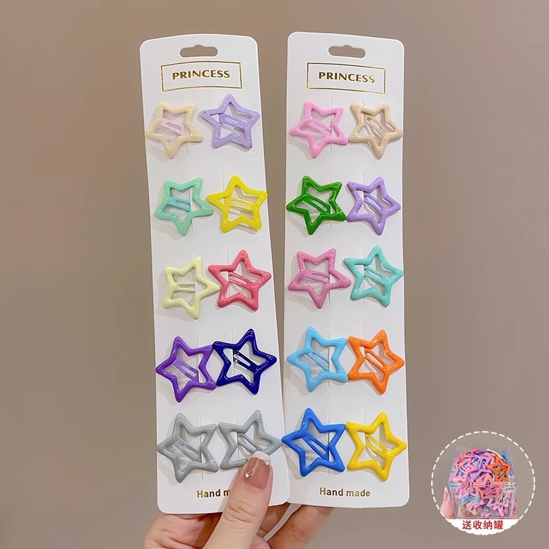多巴胺星星发夹y2k少女心侧边刘海夹前额小夹子网红款可爱头饰|undefined