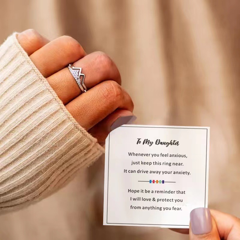 Lady Mountain Copper Plating Hollow Out Inlay Zircon Open Ring 1 Piece