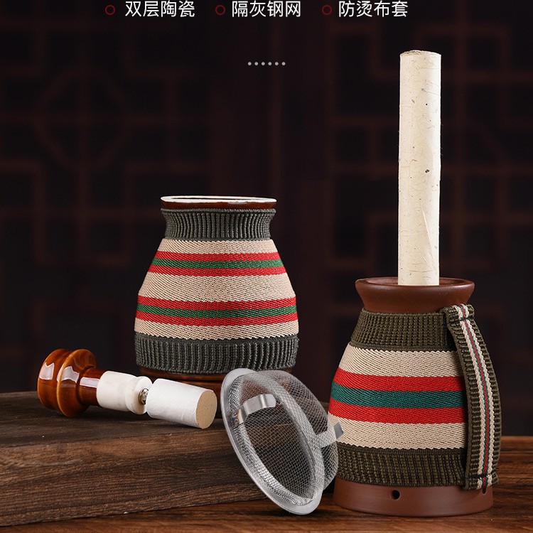条随身盒陶瓷固定悬刮痧灸紫砂器具艾灸仪筒条固定架艾灸罐家用柱