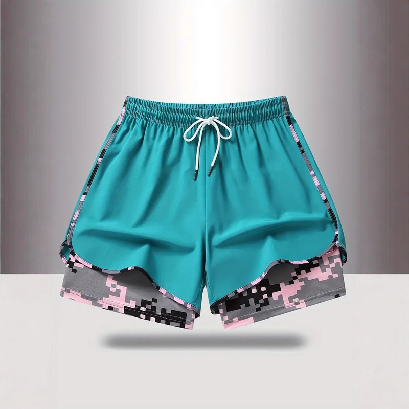 2025 European and American cross-border summer women's elastic drawstring casual sports shorts, new model with pockets and anti-exposure design 2025 European and American cross-border summer women's elastic drawstring casual sports shorts, new model with pockets and anti-exposure design