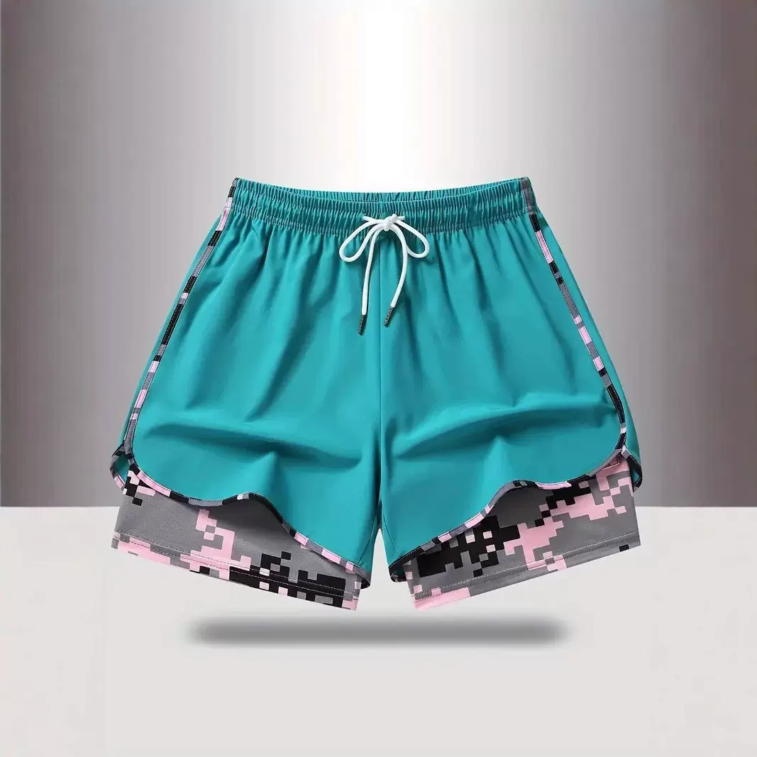 2025欧美跨境夏季女士松紧抽绳休闲运动短裤新款带口袋防走光