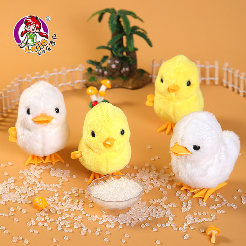 LeapFrog Tomy Pull-Back Chicken Plush Bouncing Duck Interactive Toy for Kids, Birthday Gift