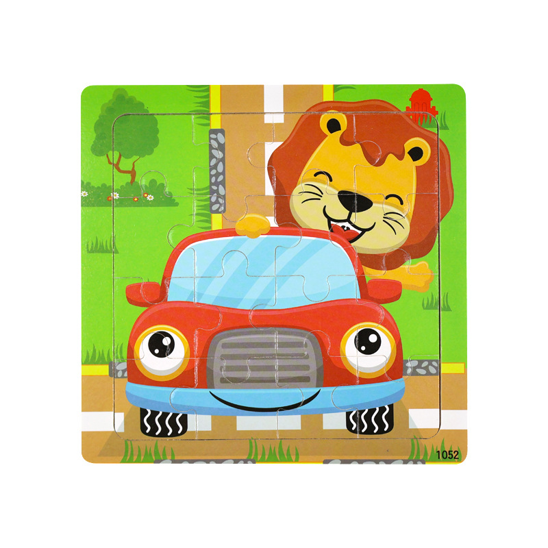 Puzzle plano de madera para niños pensamiento lógico juguetes de entrenamiento de mano movimiento fino