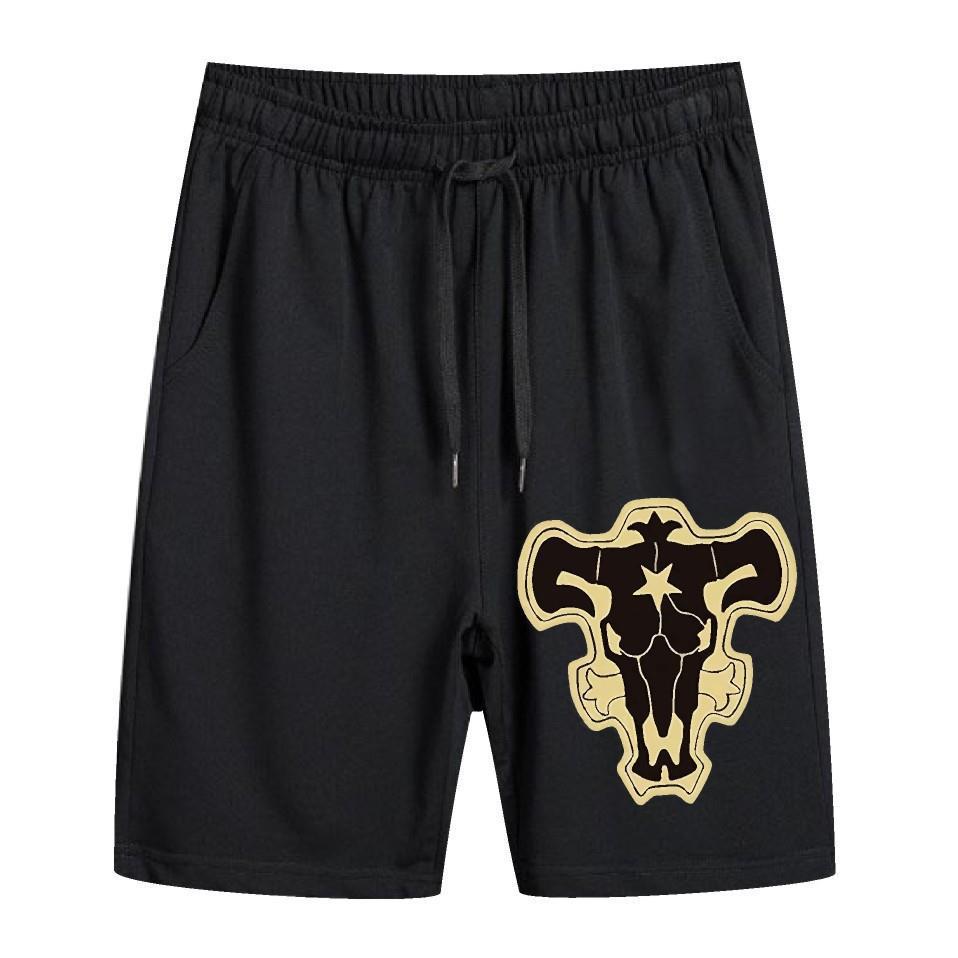 Black Clover negro trébol de cuatro hojas anime estampado verano hombres pantalones cortos anime anime anime hoodie transfronterizo