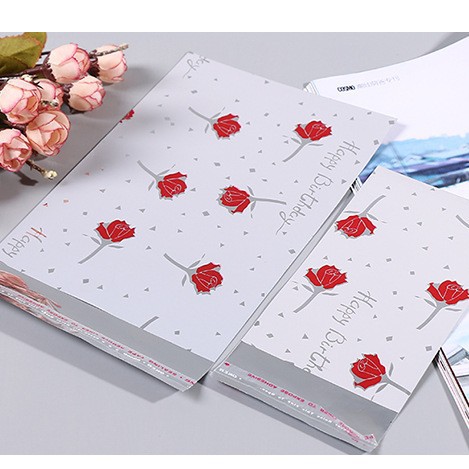 生日快乐标志玫瑰花图案铝膜包装袋 盲袋空袋子自制惊喜盲盒材料