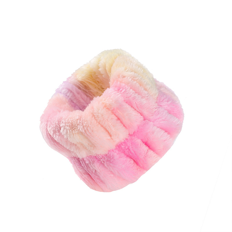 Arco banda de pelo al por mayor de las niñas de color sólido todo partido de maquillaje absorbente de sudor-limpieza lavado de cara correa de muñeca de franela banda de pelo