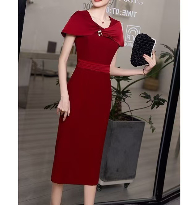 夏季专款重工高端喜婆婆婚宴妈妈装晚礼服改良旗袍高贵气质宴会轻|undefined