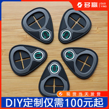 现货供应pvc软胶牌滴塑标电脑耳机孔十字出线孔皮标三角形耳机标