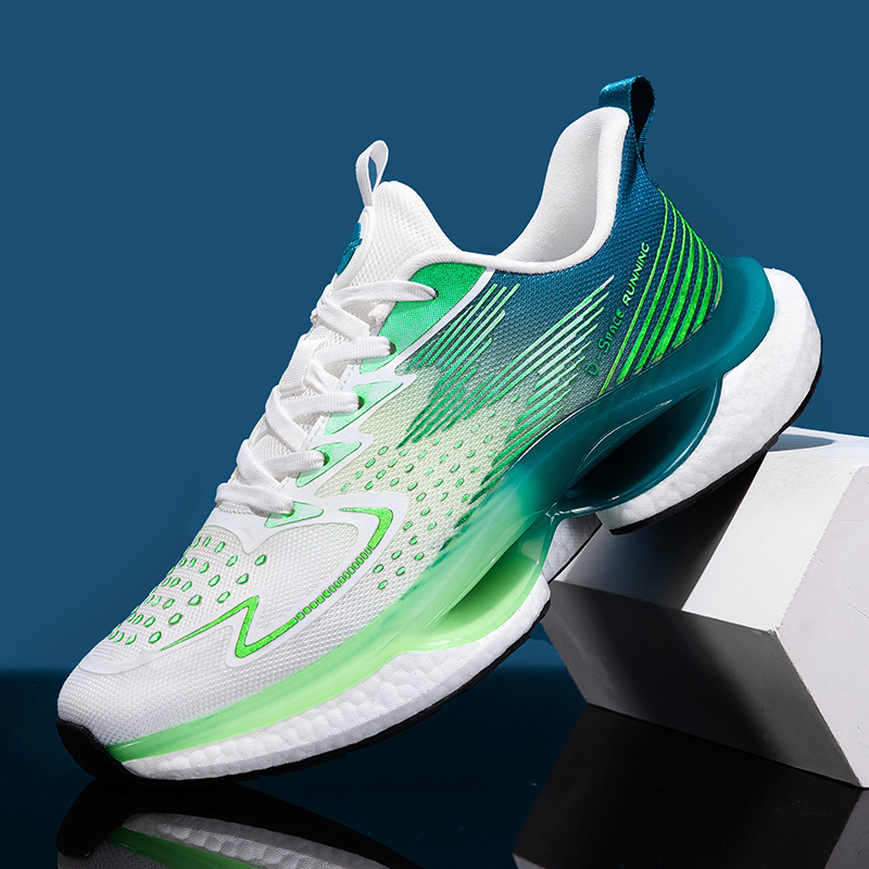 Men's Shoes Cross-Border Large Size New Breathable Mesh Shoes Couple Style Luminous Casual Running Shoes Men's Lightweight Sports Shoes