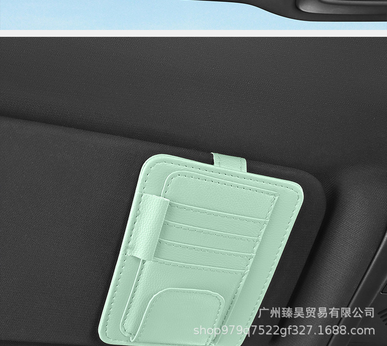 Car Sun Visor Storage Holder Multifunctional Car Glasses Holder Card Business Card Certificate Holder Bills Interior Storage Bag