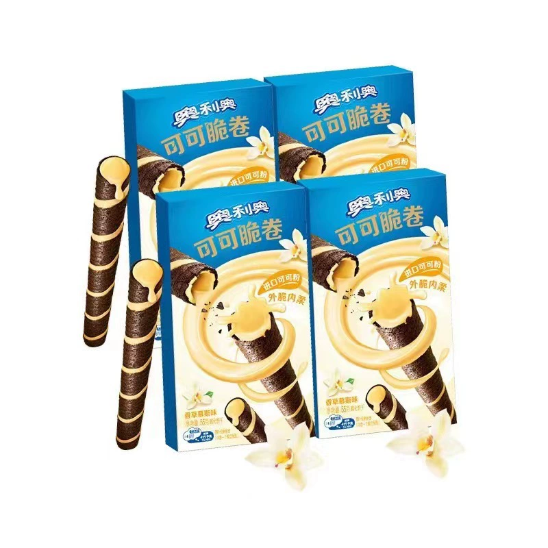 Печенье Oreo Cocoa Crispy 50 грамм для детей, шоколадная нота, хрустящее, перекрестное пересечение, оптовая маленькая упаковка