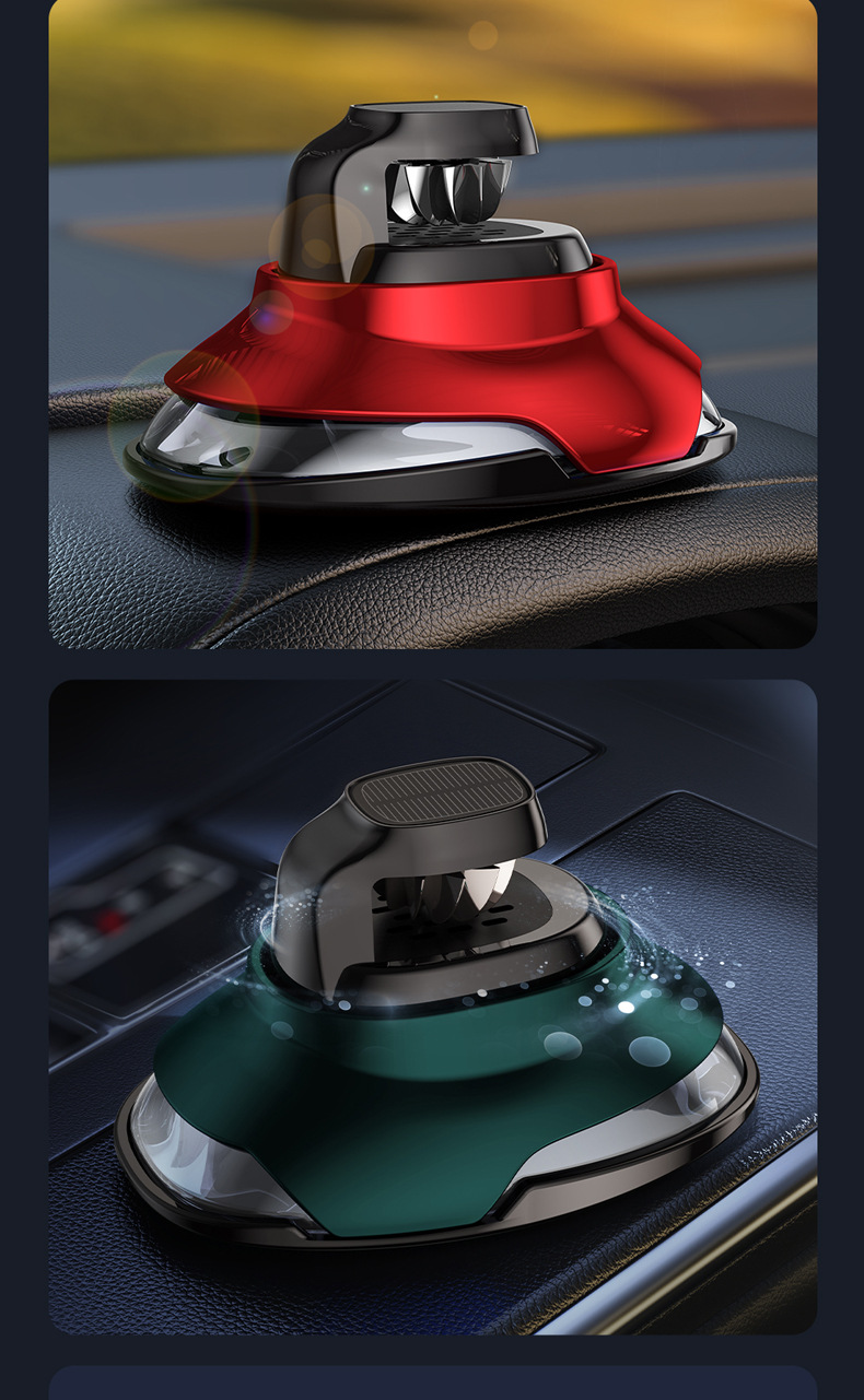 Car Perfume Solar Energy Car Perfume High-end Automatic Rotating Seat Type Ornaments Lasting Light Fragrance for Car Aromatherapy