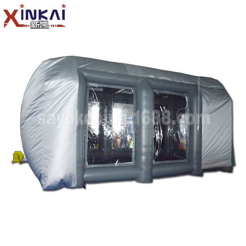 工厂汽车喷漆移动充气帐篷 便携式PVC充气帐篷 半透明充气折叠帐