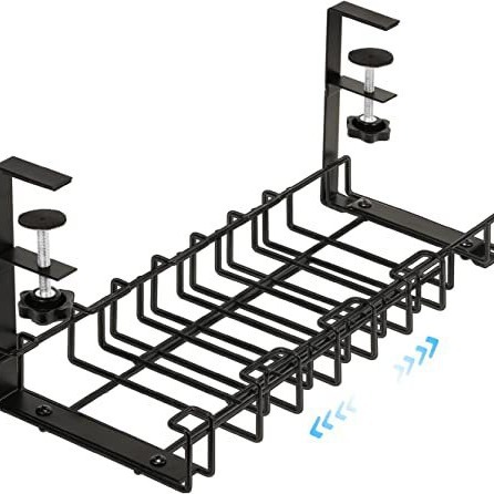 Ranura de almacenamiento de alambre de estilo de estiramiento debajo de la Mesa rack de almacenamiento de alambre colgante inferior ranura de alambre desmontaje fila de alambre rack de almacenamiento