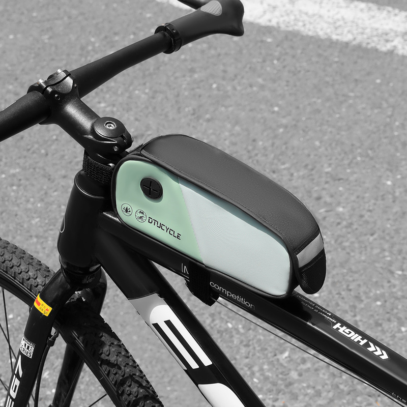 サイクリングバッグ、自転車チューブバッグ、ダブルカラーマッチング防水携帯電話タッチスクリーンフロントビームバッグ、サドルバッグ、サイクリング収納バッグ|undefined