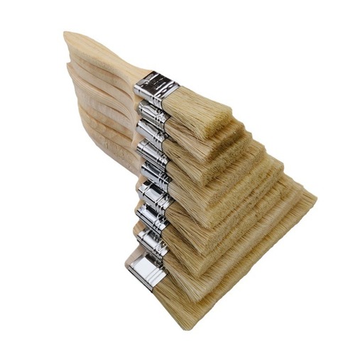 Paintbrush 1-8 inches manufacturer wholesale, thick wooden handle bristle brush, ship flat oil brush, barbecue tool brush bristle