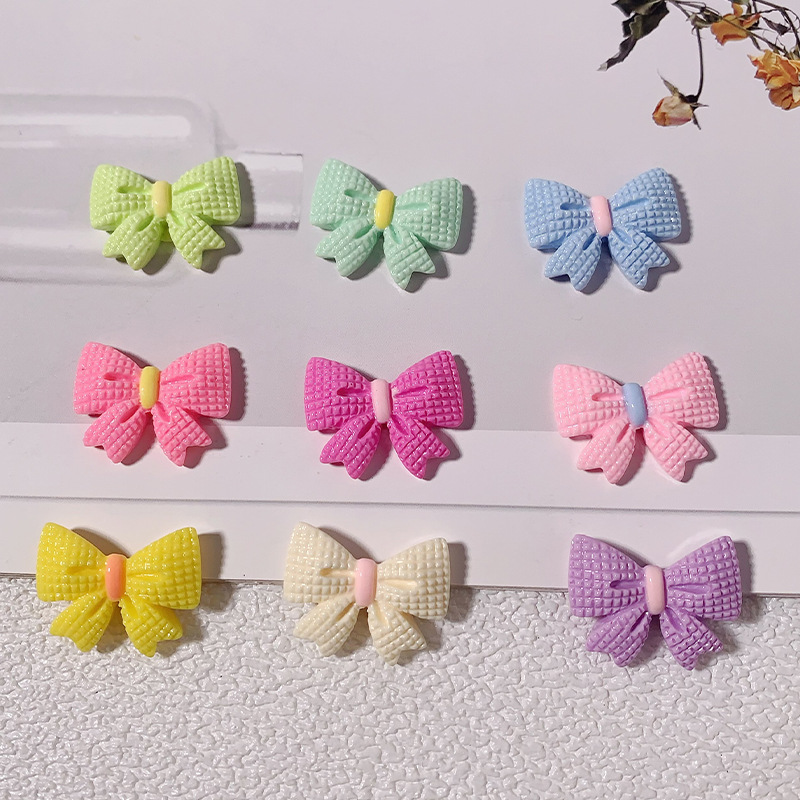 Nuevo macarón arco de color DIY accesorios de resina crema pegamento para el cabello adornamiento para el cabello agujero agujero zapatos sujetador material de taza