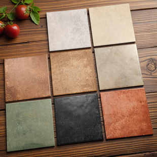Antique imitation lime stone small floor tiles 200x 200 balcony terrace old antique tiles toilet non-slip floor tiles