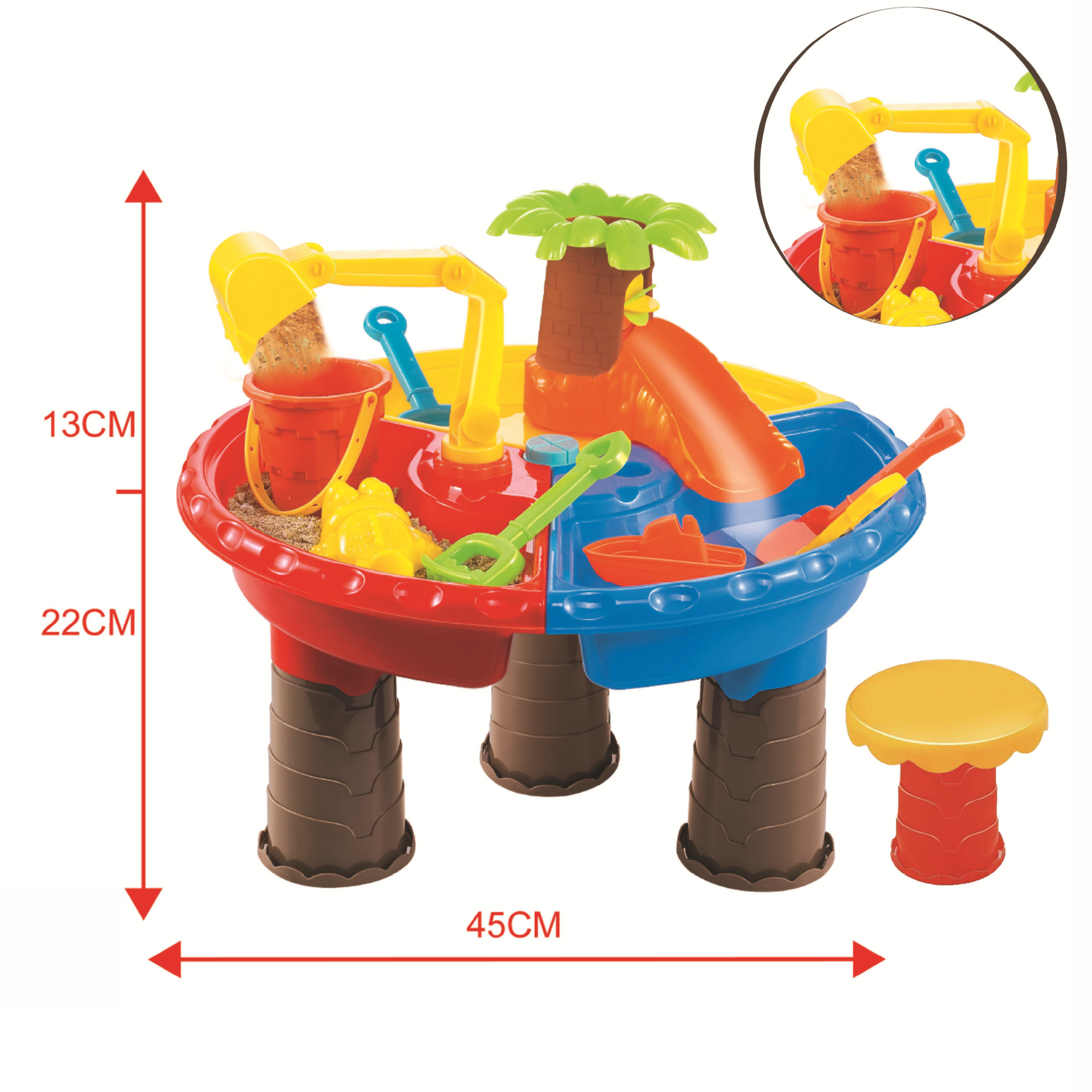 summer beach toy playing with sand play in water