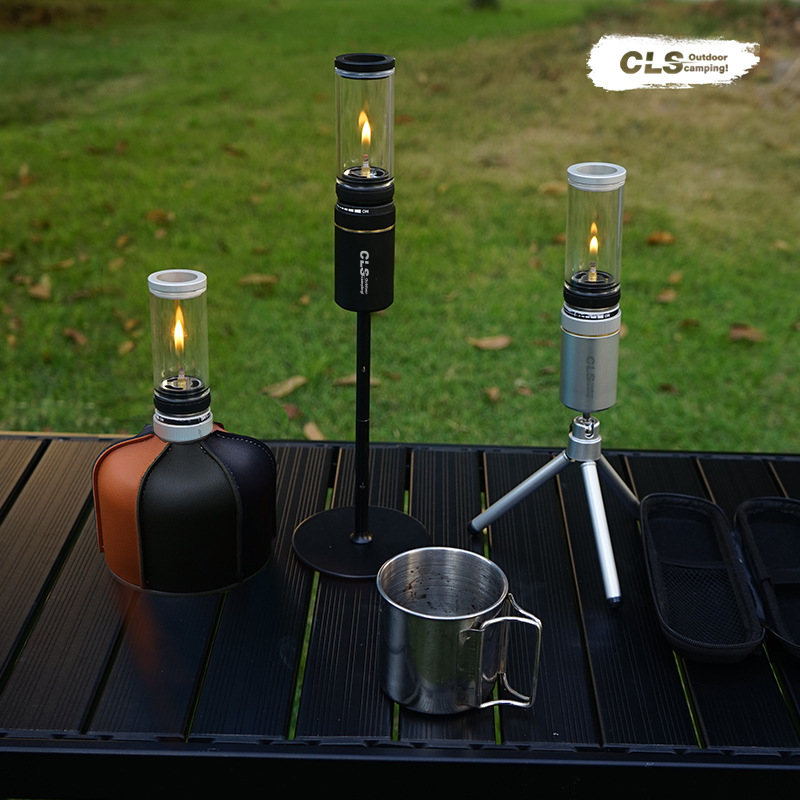 CLS vela de gas al aire libre luz romántica tienda de campaña campamento luz vela linterna iluminación portátil luz de la vela