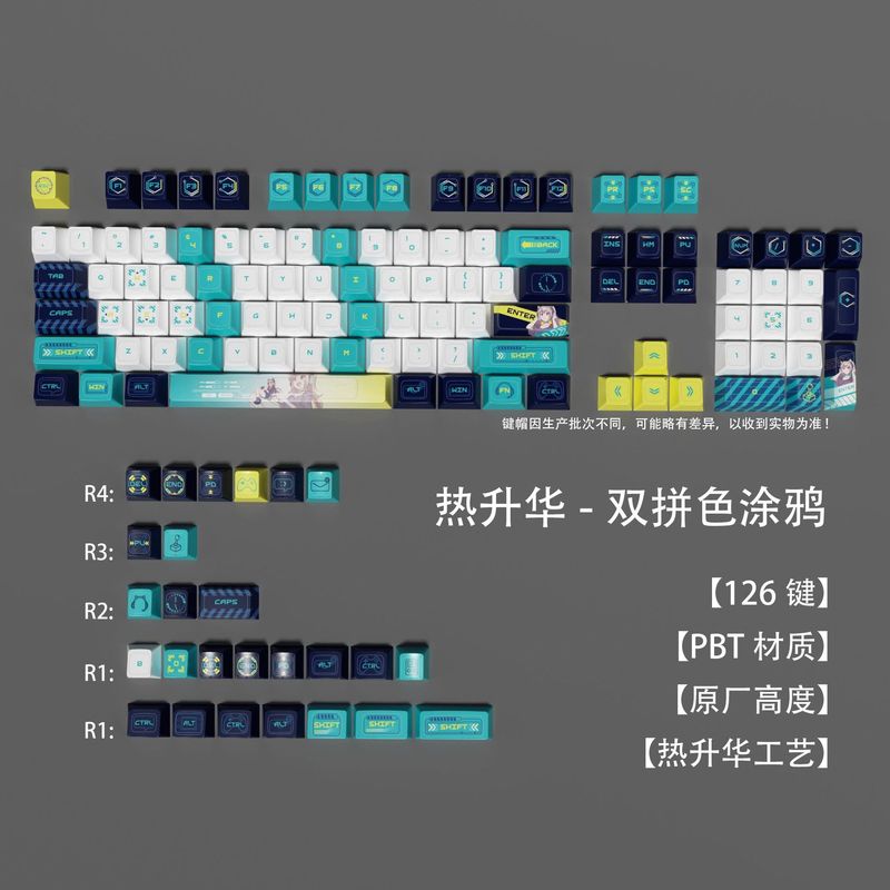 现货跨境键帽PBT热升华工艺键盘帽星空物语全套适配十字轴键帽|undefined