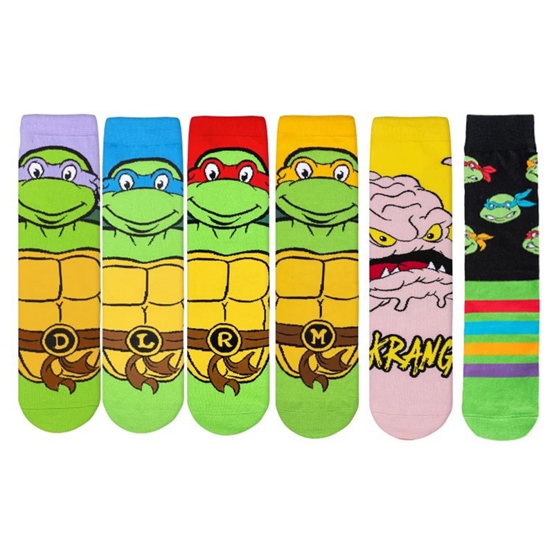 Men's cotton manufacturers Europe and the United States wholesale four seasons cartoon tide socks men's socks ninja turtles Amazon female foreign trade socks