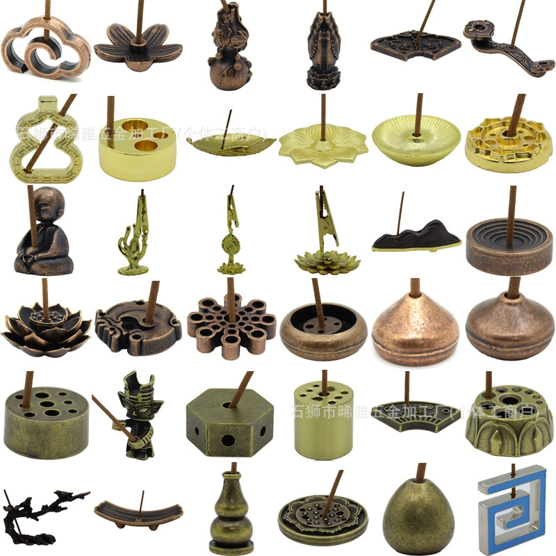 Мини-подставка для благовоний, трехзвездный подсвечник из сплава, винтажная подставка для спиральных благовоний в китайском стиле, оптовая продажа подставок для благовоний