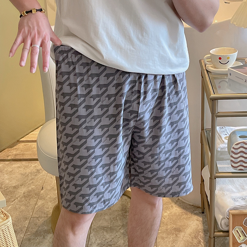 YY 남성 반바지-지점 얕은 커피