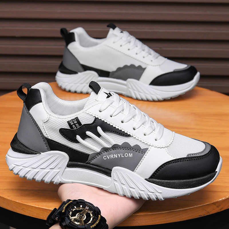 Zapatos de hombre verano 2026 nuevos zapatos deportivos al aire libre, zapatos de malla transpirables ligeros, suela gruesa y resistente al desgaste.