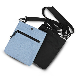 Simple Denim Crossbody Mobile Phone Bag Single Shoulder Solid Color Retro Couple Bag All-match Lightweight Small Square Bag Textured Trendy Small Bag