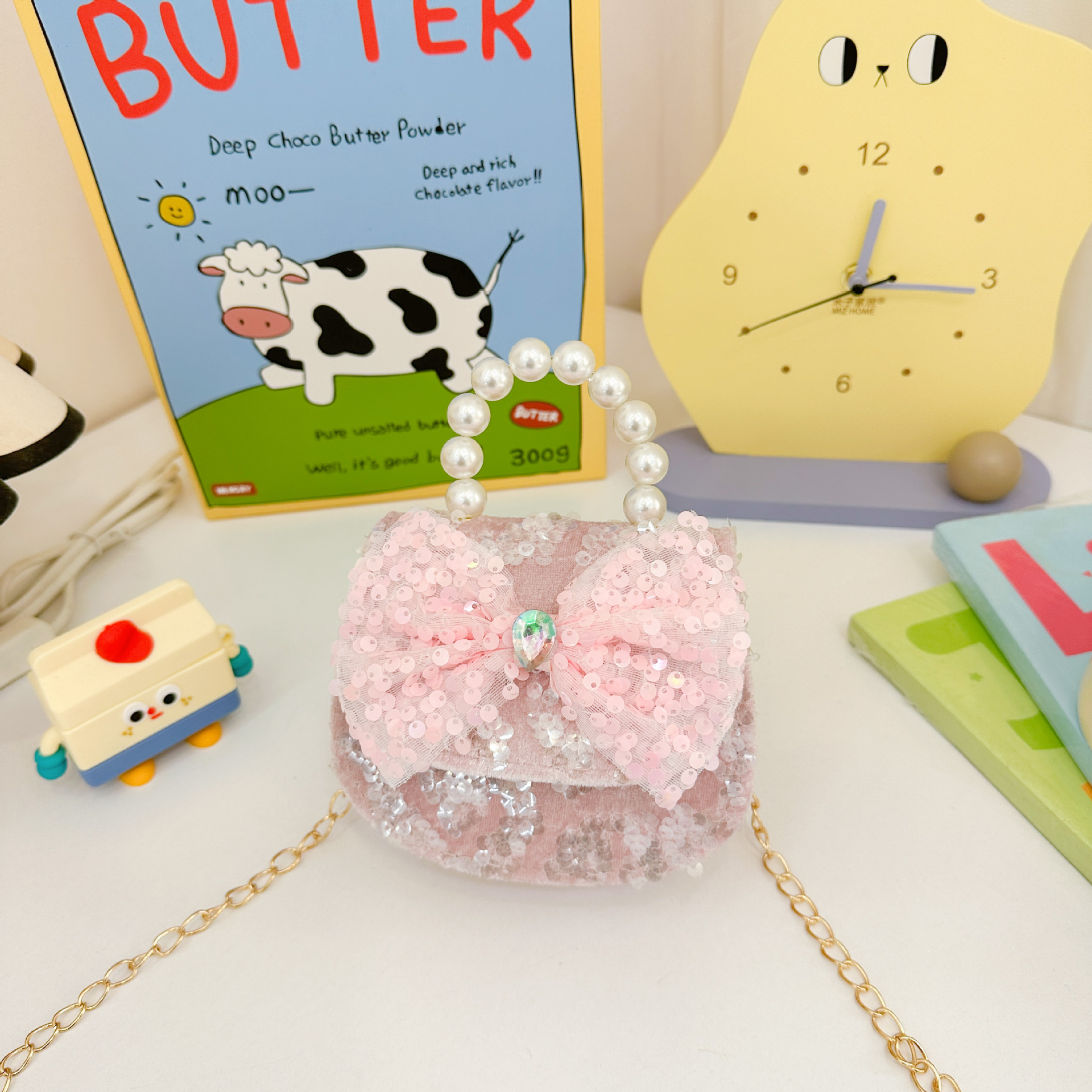 Bonito bolso de niños en línea nueva moda extranjera bebé niña princesa cambio de hombro mochila de moda