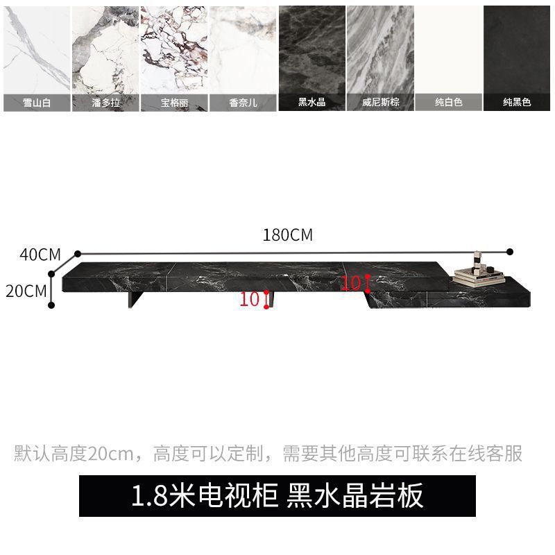Nuevo mueble de TV suspendido de losa de roca de lujo ligero, combinación de traje premium de lujo ligero italiano, mueble de TV suspendido minimalista, aterrizaje