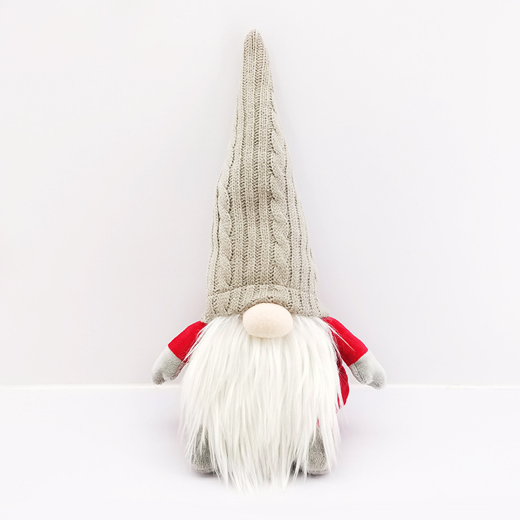 Sombrero de lana gris rojo