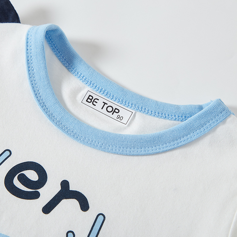 Camiseta de manga corta para niños de algodón puro ropa infantil de media manga delgada para niños de moda entrega de una sola pieza