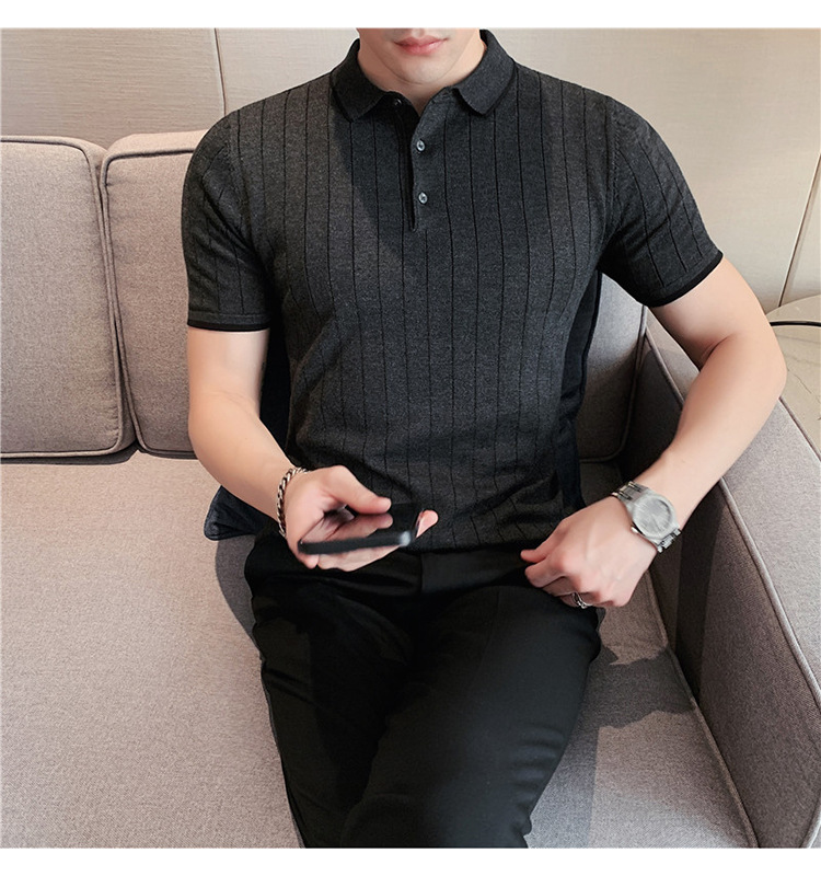 A6467 770K ÁO SƠ MI NAM HANTDU ÁO LEN NGẮN TAY MÙA HÈ KÍN CỔ THỜI TRANG NAM VẢI BÔNG G02 SẢN PHẨM MỚI