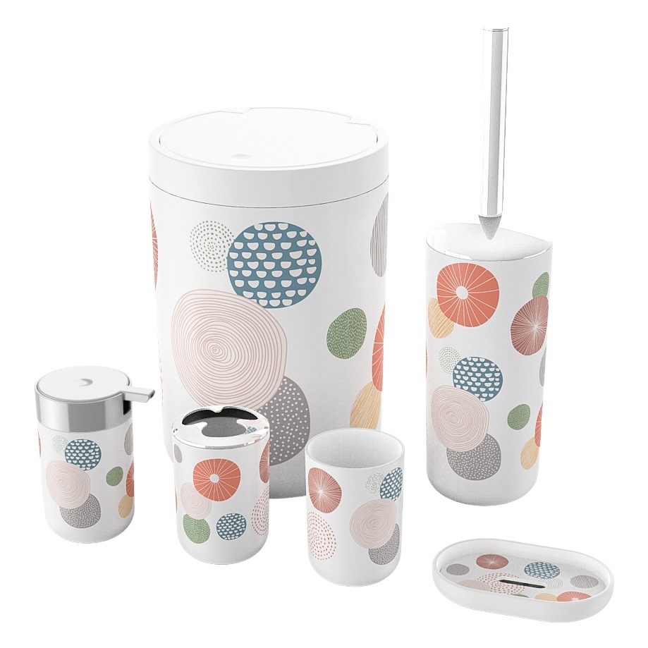 Nuevo Kit de baño de plástico bathroomset baño suministros baño lavado en casa traje de impresión