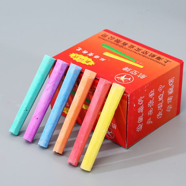 Hexagonal children's erasable white chalk dust-free