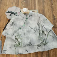 Цяо Ньянг Рыбка Девушка Литературный Свежий Принцесса Рукав Cheongsam Летний Новый 2024 Новый Может носить улучшенный Новый китайский стиль