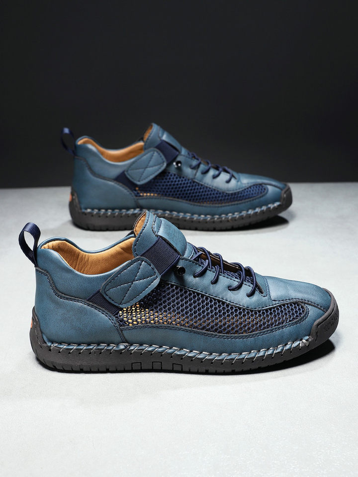 Giày thể thao lưới thoáng khí unisex form rộng phong cách năng động — 9889 màu kaki, 9889 màu trắng, 9889 màu xám, 9889 xanh da trời chi tiết 7