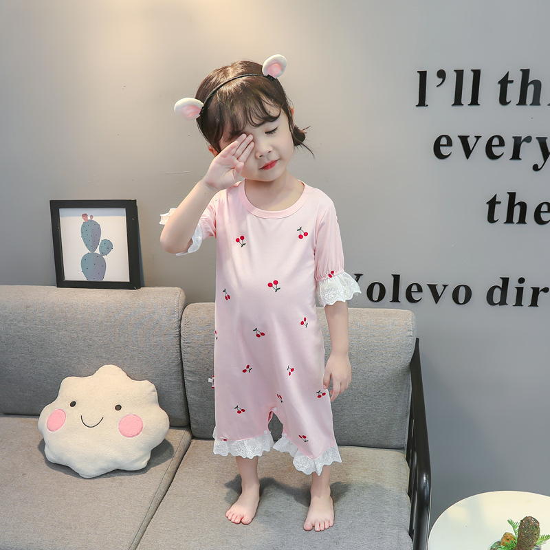 4119# Spring and summer Autumn Thin section Gauze baby pajamas baby Anti Tipi Air conditioning service On behalf of